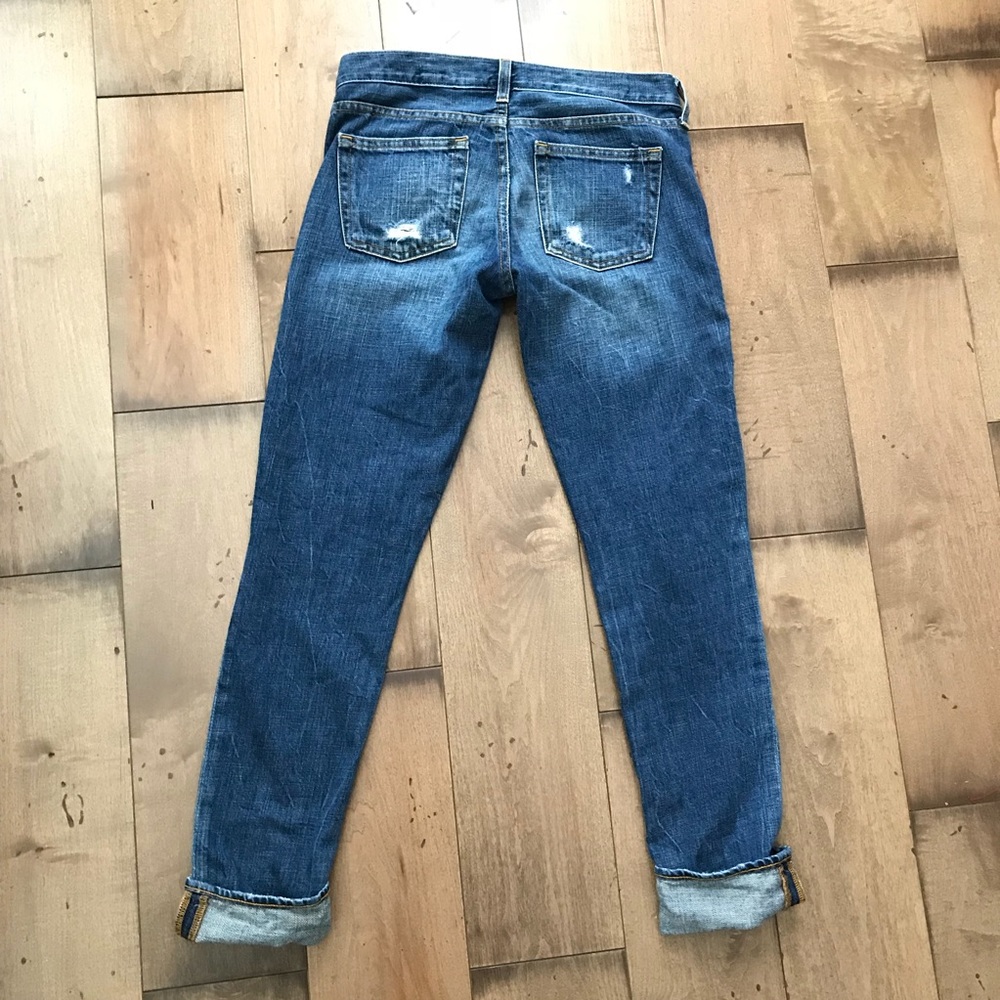 J. Crew Vintage Matchstick Jeans Dark Distressed - Picture 2 of 7